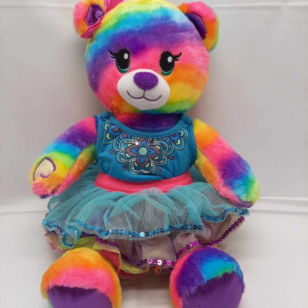Build A Bear Workshop Rainbow Friends Bear 16" Velcro Paws 3 PC. Outfit